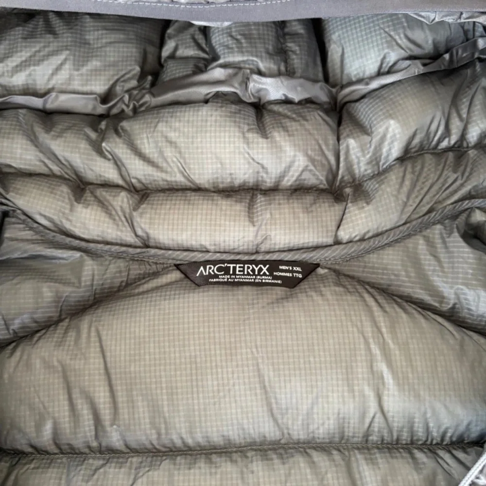 ARCTERYX THORIUM 750 DOWN JACKET RETAIL $600 MENS XXL EXCELLENT CONDITION SILVER - Picture 7 of 12